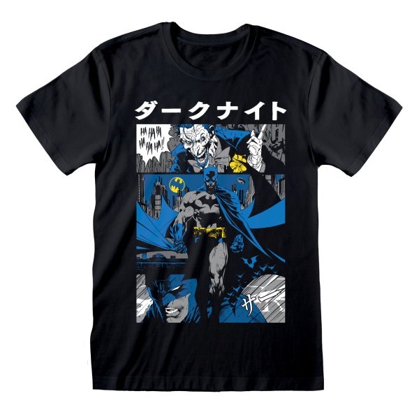 DC Comics Batman T-Shirt Schwarz Unisex Manga Cover