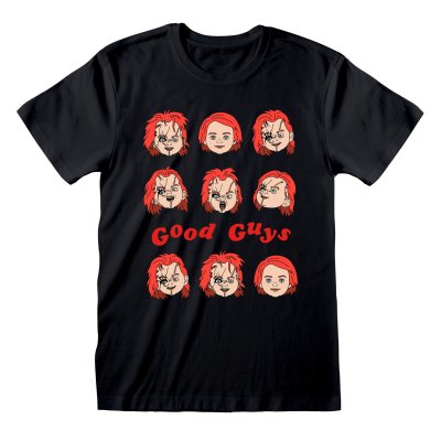 Childs Play T-Shirt Schwarz Unisex Expressions Of Chucky