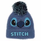 Disney Lilo And Stitch Bommelmütze Blau Unisex Stitch Fluffy Einheitsgröße Beanie Pom