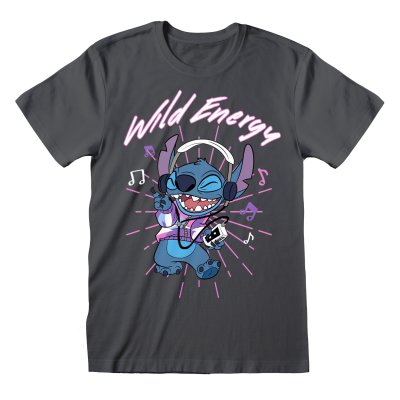 Disney Lilo And Stitch T-Shirt Grau Unisex Wild Energy