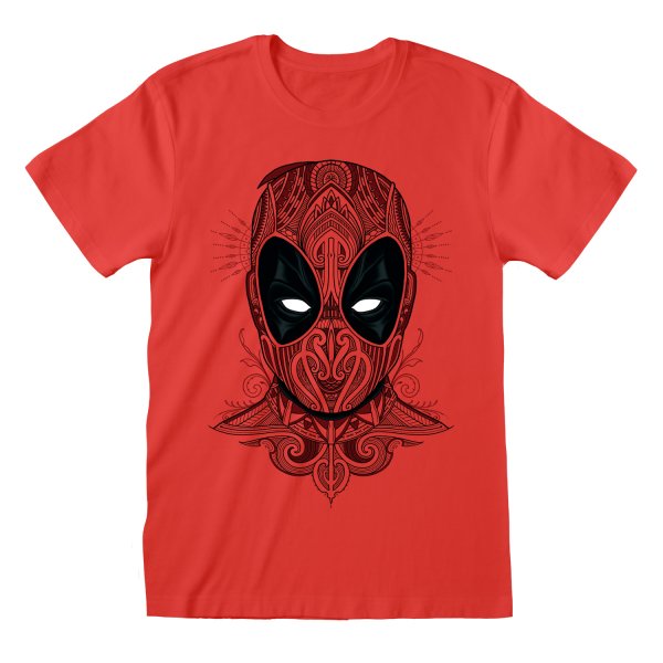 Marvel Comics Deadpool T-Shirt Rot Unisex Tattoo Style