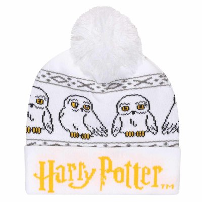 Harry Potter Bommelmütze Weiß Unisex Hedwig...