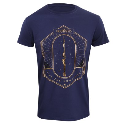 Hogwarts Legacy T-Shirt Navyblau Unisex Golden Wand