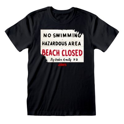 Jaws T-Shirt Schwarz Unisex No Swimming