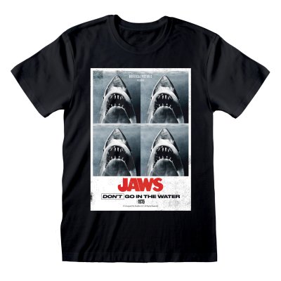 Jaws T-Shirt Schwarz Unisex Dont Go In The Water