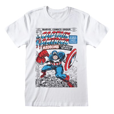 Marvel Comics Captain America T-Shirt Weiß Unisex...