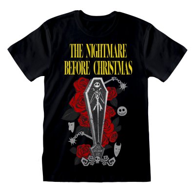 Nightmare Before Christmas T-Shirt Schwarz Unisex Jack Coffin