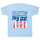 Led Zeppelin T-Shirt Himmelblau Unisex 1975 North American Tour