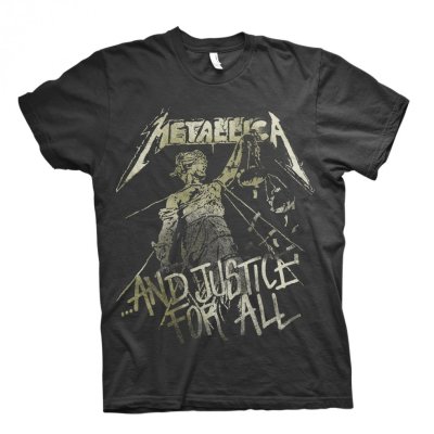 Metallica T-Shirt Schwarz Unisex Black Justice Vintage