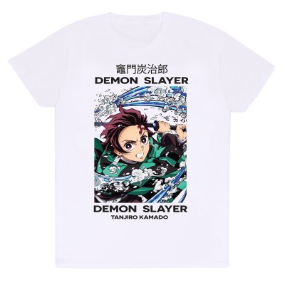 Demon Slayer T-Shirt Schwarz Unisex Whirlpool