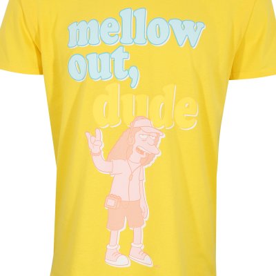 The Simpsons T-Shirt Gelb Unisex Mellow Out Dude
