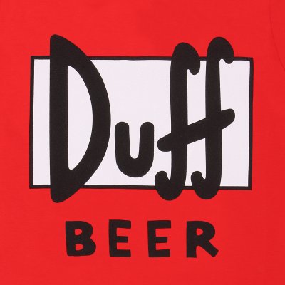The Simpsons T-Shirt Rot Unisex Duff