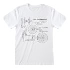 Star Trek T-Shirt Weiß Unisex Enterprise Specs