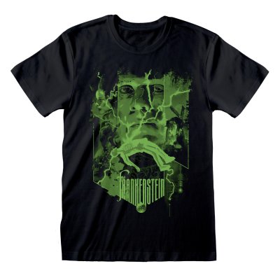 Universal Monsters T-Shirt Schwarz Unisex Frankenstein Green