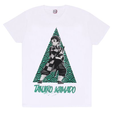 Demon Slayer T-Shirt Weiß Unisex Tanjiro Tri