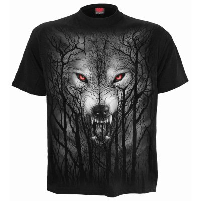 Spiral T-Shirt Schwarz Unisex Forest Wolf