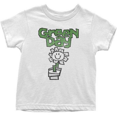 Green Day Kindershirt Weiß Unisex Flower Pot