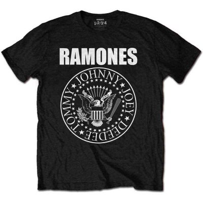 Ramones Kindershirt Schwarz Unisex Presedential Seal