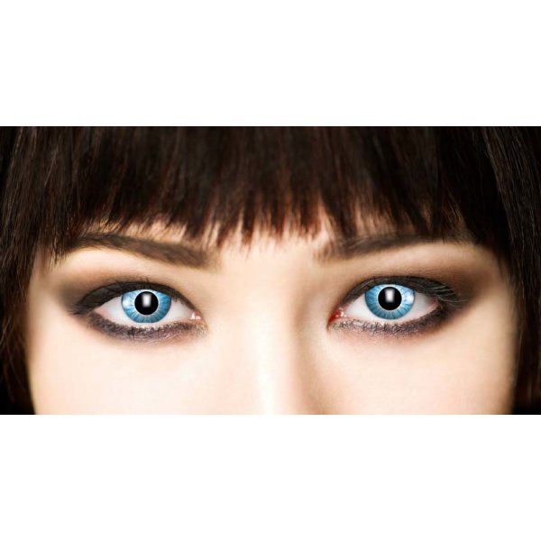 Farbig Blau Kontaktlinsen 3 Monate Electro Blue Halloween Zombie Vampir