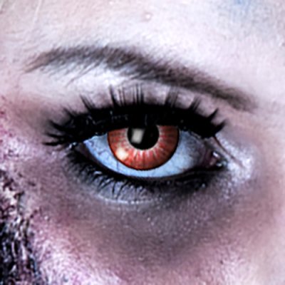 Farbig Rot Kontaktlinsen 3 Monate Electro Red Halloween Zombie Vampir