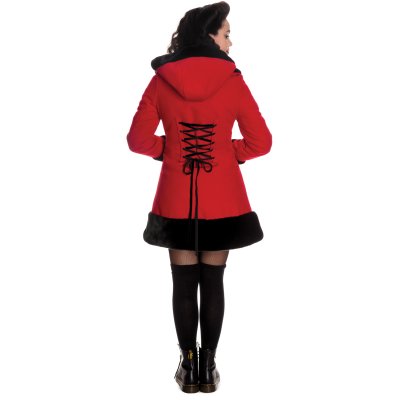Hellbunny Sarah Jane coat red XS