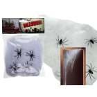 Spinnennetz mit Kunststoffspinnen 4er Set