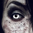 Kontaktlinsen White Manson 1 Woche, Halloween Zombie Vampir