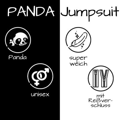 Jumpsuit Onesie Overall Schlafanzug Panda S