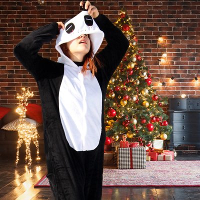Jumpsuit Onesie Overall Schlafanzug Panda S