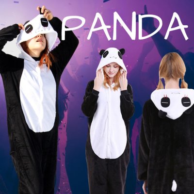 Jumpsuit Onesie Overall Schlafanzug Panda XL