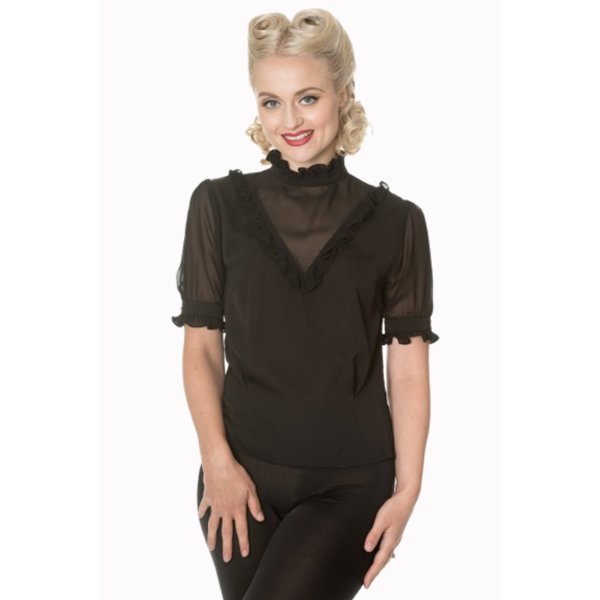 Banned Breaking Rules Bluse Schwarz XS