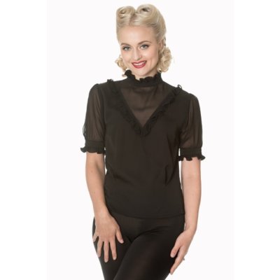 Banned Breaking Rules Bluse Schwarz XS