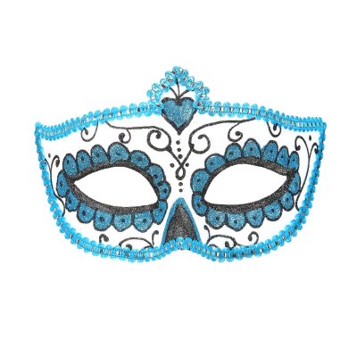 Augenmaske hellblau Dia de los Muertos unisex für...