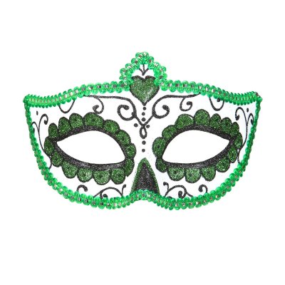 Augenmaske grün Dia de los Muertos unisex für Halloween und Fasching venezianischer Stil