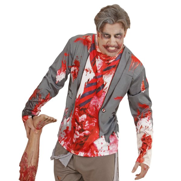 Blutiges Zombie Longsleeve-Kostüm