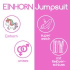 Jumpsuit Onesie Overall Schlafanzug Einhorn S - XL