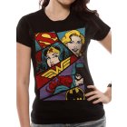 Justice League Frauenshirt XL Heroine Art schwarz