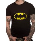 Batman Shirt XXL Distressed Logo schwarz