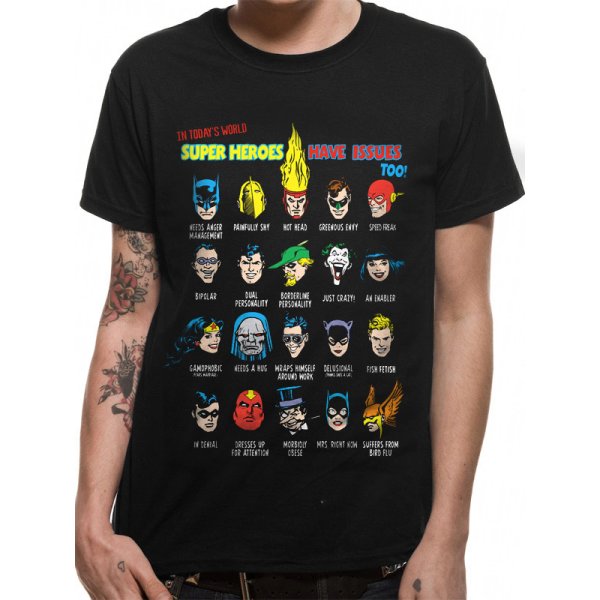 Justice League Shirt  Superhero Issues schwarz