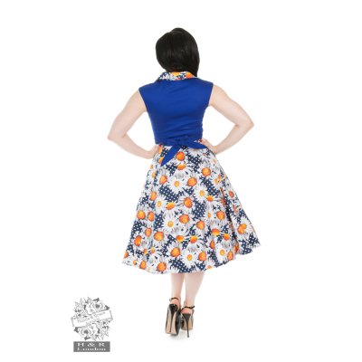 Sunflower Daisy Swing Dress blau/weiß XL