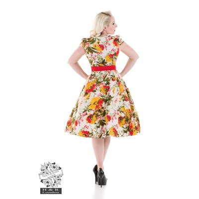 Mix Floral Picnic Dress bunt XXL