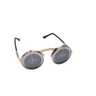 Sonnenbrille mit Zielscheibe gold/schwarz aufklappbar
