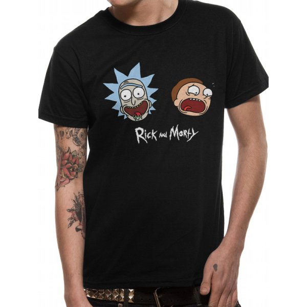 Rick and Morty Shirt XL Heads