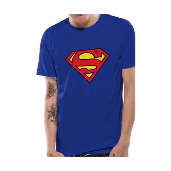 Superman Logo Shirt XL blau