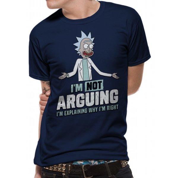 Rick und Morty Shirt S arguing blau