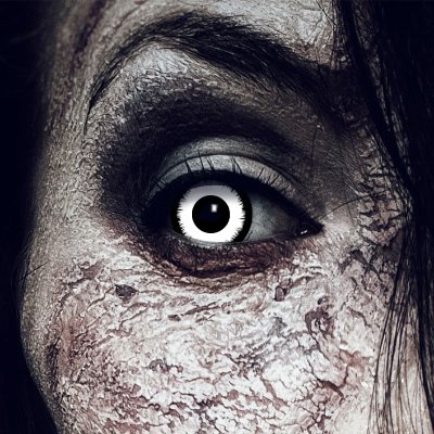 Kontaktlinsen Angelic White 3 Monate, Halloween Zombie...