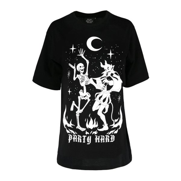 Restyle Oversize-Shirt Party hard-Devil dance