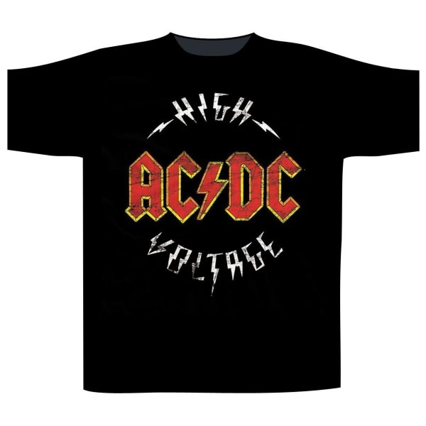 AC/DC Shirt High Voltage schwarz weiß rot