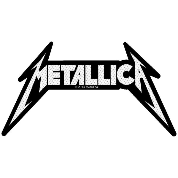 Metallica Patch "Shaped Logo" schwarz weiß