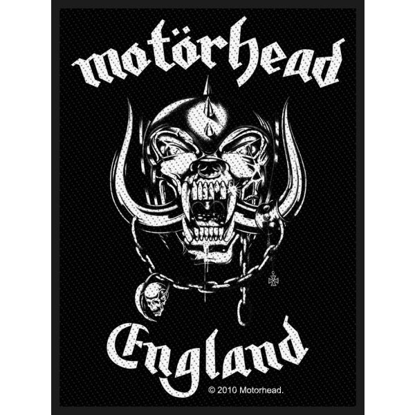 Motorhead Patch England schwarz weiß